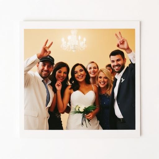 Wedding photo magnet
